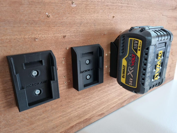 Battery holder for Dewalt 18V FlexVolt. Work Storage Bracket