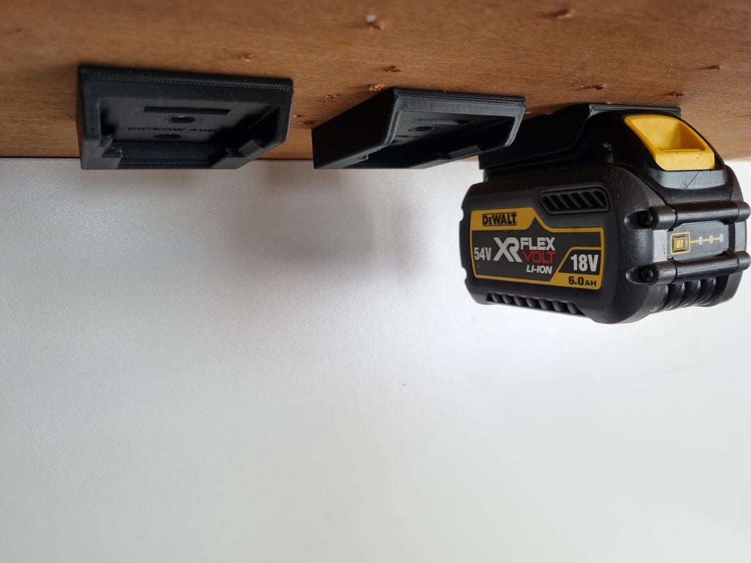 Battery holder for Dewalt 18V FlexVolt. Work Storage Bracket