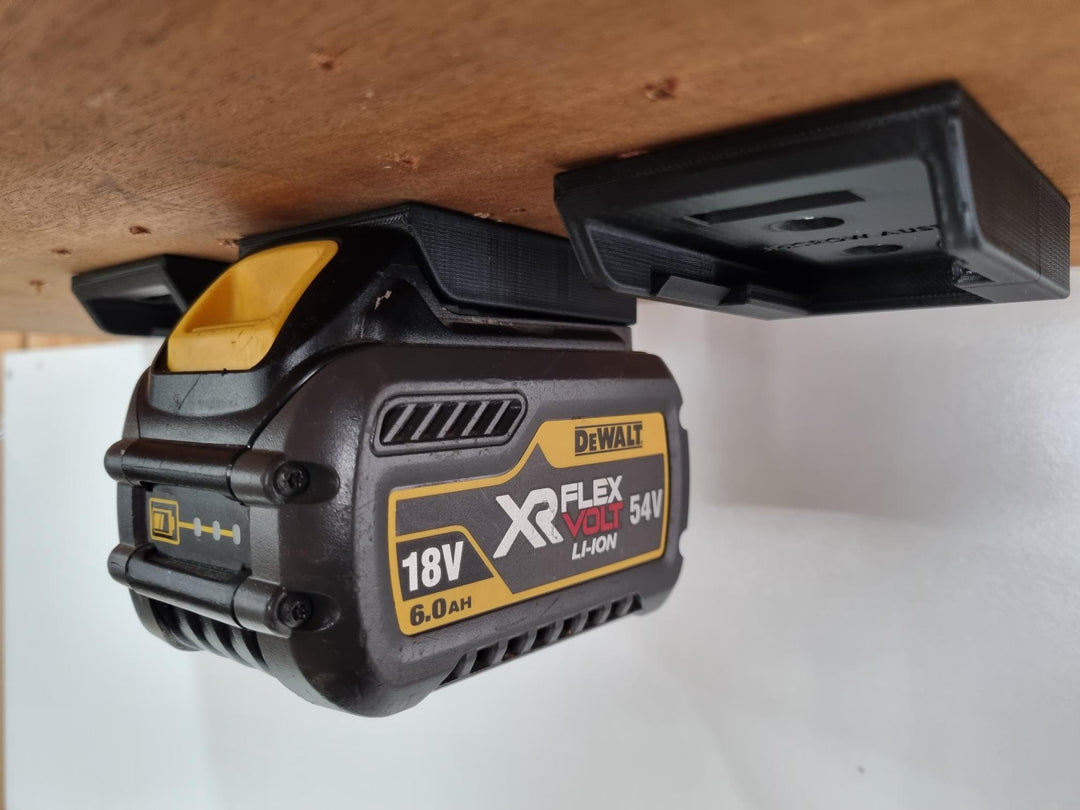 Battery holder for Dewalt 18V FlexVolt. Work Storage Bracket